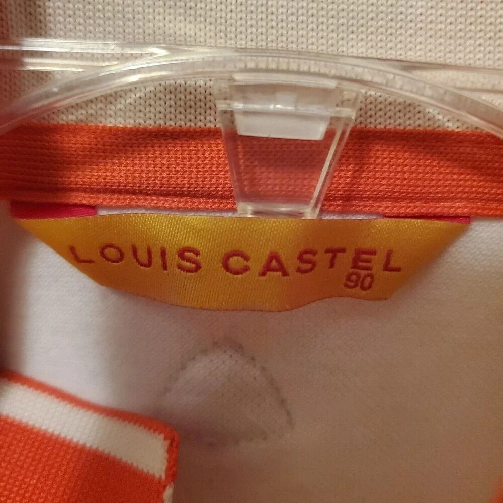 Louis Castel Womens Golf Polo Long Sleeve Pullover Cream Red Size 90 US XS - Picture 13 of 13